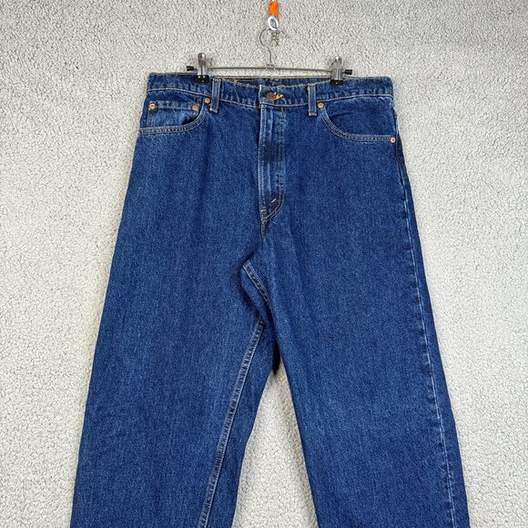 Levis Jeans Mens Size 36x34 Deep Blue 550 Relaxed Fit Tapered Leg Vintage 90s - Picture 1 of 11